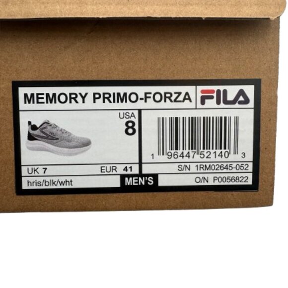 NWt FILA Memory Primo-Forz Men's Running Shoes Size 8 - Picture 6 of 6